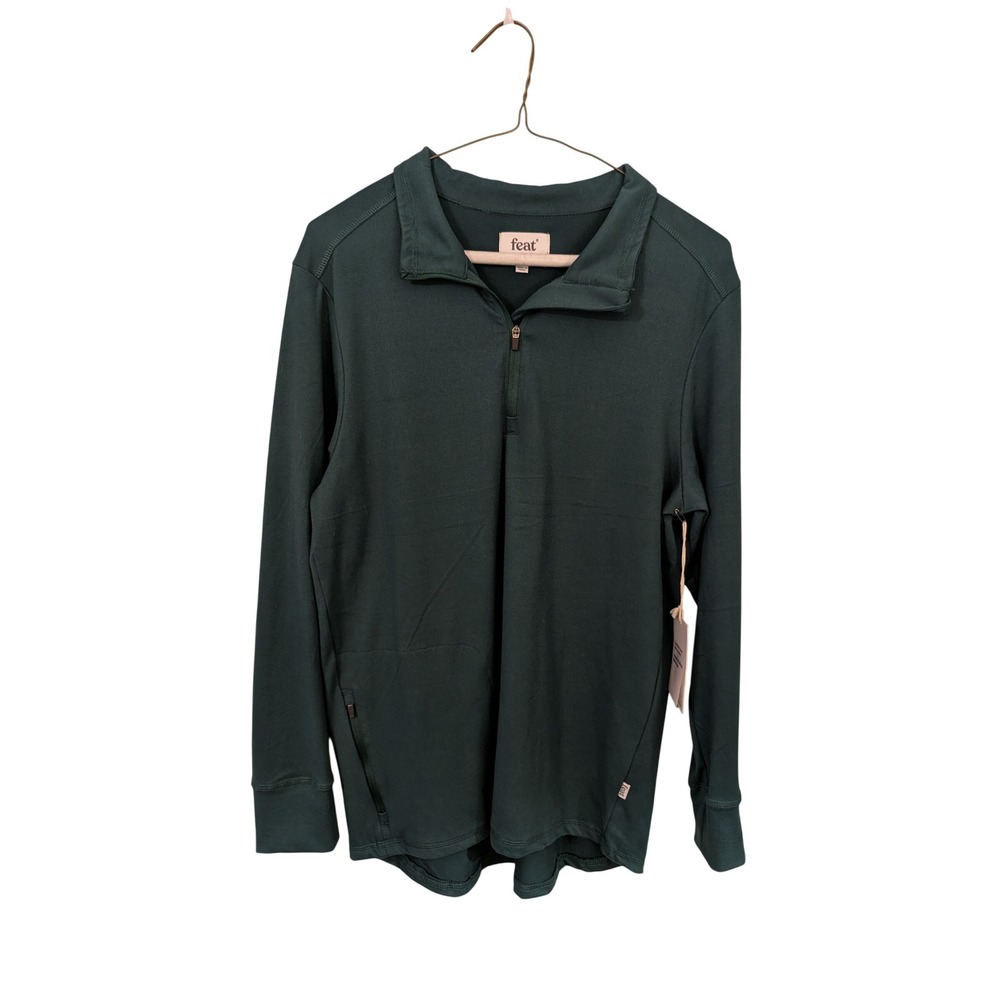 Feat Roam Quarter-Zip Pullover Hunter Green Unisex XS FEAT-URQZ-HUZXS NWT